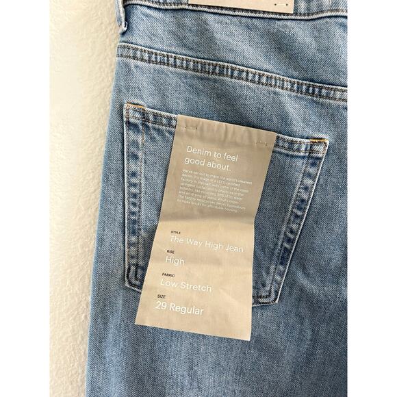 Everlane The Way-High Straight Jean Light Indigo 29 Regular NWT - Picture 8 of 10